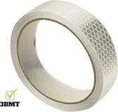 3BMT - Reflecterende tape  - Reflectie Tape - 25 mm x 5 meter - Zilver / Wit