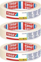 Set van 3x Afplaktape/schilderstape 19 mm x 25 m - Verf afplakband/tape - Maskeertape - Tesa Masking tape