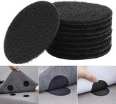 LOUZIR Zelfklevende dubbelzijdige klittenband - anti Curling tapijt- Zelfklevende Pads- Non- slip rondjes 10 stuks