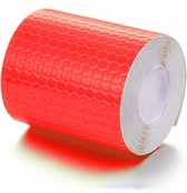 Reflecterende Sticker Tape - Rode reflectie plakband op rol van 200 x 5cm.