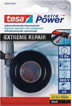 Tesa extreme repair reparatietape zwart - 2,5 meter x 19 mm.