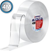AWEMOZ Nano Tape - Klussen - 4 Meter Lang - Dubbelzijdig Plakband Extra Sterk - Transparante Dubbelzijdige Tape Extra Sterk - NanoTape - Muur Tape - Waterdicht - Herbruikbaar