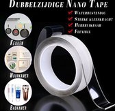 Dubbelzijdig Tape Nano Plakband 2 Stuks Magic Transparant Montagetape - Ultra Sterk Multifunctionele Gekko Tape - Herbruikbaar Waterproof 3 Meter Vaderdag Cadeau Voor Hem