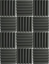 PrimeAmbition Geluidsisolatie – 30x30x5cm – Akoestische Panelen – Geluidsdemper – Studioschuim – Geluidsisolatieplaten –  Acoustic Foam Panels – 12 stuks