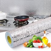 WiseGoods Spatscherm Achterwand Keuken - Aluminiumfolie Anti Spat Scherm Gasfornuis - Aanrecht - Aanrechtblad - 40x100cm - Zilver