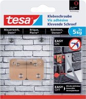 Tesa Klevende schroef - Voor steen en baksteen - belastbaar tot 5 kg - 2 stuks