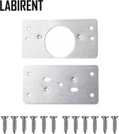 Scharnier Reparatie Plaat / Platen / Set - Inclusief 12 Schroeven - 2 Stuks - Keukenkastje - Reparatieplaat