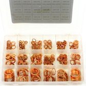 Koperen ringen assortiment 350-delig