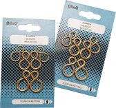 QlinQ S-haken assorti 12 stuks in drie maten | MESSING