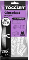 Gipsplaatplug Sp Zelfborend     Zakje 20 Stuks