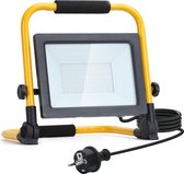 Aigostar 13VRS LED Werklamp - IP44 Stootvast - 50W 4500lm - 6500K Daglicht wit - incl. 150cm Aansluitstekker