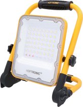 HOFTRONIC LED Bouwlamp Oplaadbaar - 30 Watt 1020 Lumen - 6400K Daglicht wit - Verstelbare werklamp met accu - 4 lichtstanden incl. gevarenlicht - IP65 Waterdicht - tot 12 uur licht op één lading - Acculamp