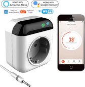 Tuya-220V Plug in thermostaten-met Alexa, Amazon en Google Home-Stopcontact-Thermostaat-stekker thermostaat-Temperatuur regelaar-Warme Vloerthermostaat-Slimme Wifi Thermostaat-Koelen & Verwarmen