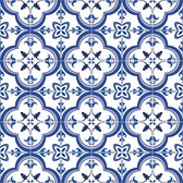 Vloerkleed vinyl | Blauwe Tegels