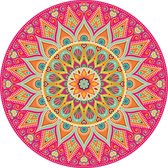 Vloerkleed vinyl rond | Mandala koraal