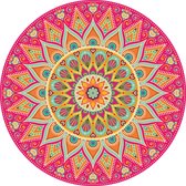 Vloerkleed vinyl rond | Mandala koraal