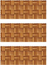 vidaXL Terrastegels 30 x 30 cm Acacia set van 30