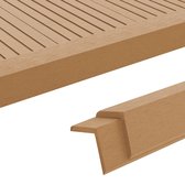 vidaXL Terras hoekplinten 170 cm HKC teakkleur 5 st