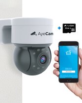 AyeCam 360PRO Beveiligingscamera voor Buiten - Full HD - IP camera - met 32GB SD-kaart & Cloud