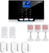 Looki® Alarmhub Plus - Slim beveiligingssysteem met App zonder abonnement – 11-delig Draadloos Alarmsysteem met melding via App, SMS, en telefoonoproep – Raam en Deur Sensoren – Smart home beveiliging