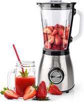 Nedis Blender | 800 W | 1.5 l | Glas | 2-Snelheden | Zilver / Zwart