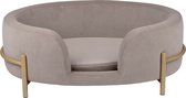 Pet Comfort Pet Bed - Huisdieren tot 80KG - Zacht Fluwelen Kussen - Verhoogd Katten- en Hondenbed - Grijs -  60,5 x 40,5 x 23,5 cm