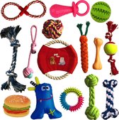 Petloverz – Honden Speelgoed Set – Honden Speeltjes – Knuffel - Speelgoed – Intelligentie – 15 Speeltjes
