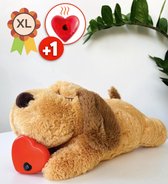 Vulpes Pets® Knuffel Hond met Hartslag – Hondenknuffel voor Puppy - Snuggle Puppy - Knuffel met Hartslag en gratis Warmte Pad Speciaal voor Puppy's