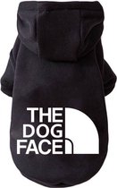 Honden Hoodie - The Dog Face - 1 kg hond - Hondenjas met capuchon - Hondenkleding - Hondentrui met capuchon - Zwart
