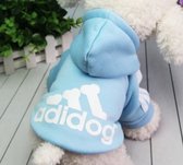 Honden Hoodie - Adidog - 4 kg Hond - Honden - Hondentrui met Capuchon - Hondenjas - Hondenkleding - Blauw