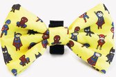 Dukier - Hondenaccesoires - Strik - Superdog - Geel - Print - S