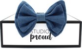 Studio Proud - Bow Tie - Strikje - denim - one size - te combineren met bijpassende halsband en riem