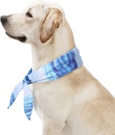 Verkoelende Bandana voor de hond - Koelhalsband - Cooling bandana - Blauw - Gel band - Maat L