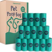 Happysnoots Biologisch Hondenpoepzakjes - 225 stuks - Poepzakjes Hond Afbreekbaar - Voor honden an katten - Hond Vuilniszakken - Poop Bags