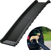 Topmast Loopplank Auto - Loopplank Hond (Tot 90Kg) - 40 x 157 cm - Hondentrap - Hondenloopplank Zwart