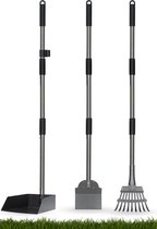 Poepschep Hond 95cm - Pooper Scooper XL - Hondenpoepschep - Poepgrijper - Verstelbaar - RVS