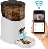 PetHero 3 Automatische Voerbak Wit -  Met verstelbare camera - Voerautomaat voor kat of hond met smartphone besturing - Voerinhoud 6 liter