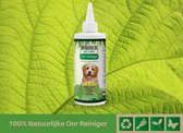 100% natuurlijke oorreiniger - voor honden - tegen geurtjes, oorsmeer en viezigheid - bestrijdt oormijt - verhelpt oorontsteking - made in Holland