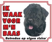 Bouvier Waakbord - Ik waak voor mijn baas
