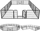 MaxxPet Hondenren - Puppyren met 16 kennelpanelen staal 80x60cm