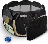 Opvouwbare puppyren - puppytent - 115 x 115 cm - gratis drinkbak en draagtas