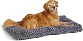 Happysnoots Hondenkussen 100x70cm - Groot - Fluffy - Luxe Hondenbed - Dog Bed - Wasbaar - Grijs