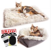 Reayou Kattenmand - Kattenkussen - Kattenbed Grijs- 51 x 61 cm