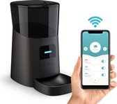 DKProducts Automatische Voerbak Zwart - Voerautomaat Met App - Smartphone Besturing - Voerinhoud 6 Liter - Voor Katten- en Hondenvoer - Droogvoer - Voedingsschema - WiFi