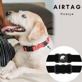 Airtag Houder - Airtag Hoesje voor Hond en Kat - Airtag case - Airtag Huisdieren - Airtag hoes voor rugzak - Honden halsband - Siliconen - Zwart - Snel geleverd via de biefpost!
