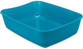 TRIXIE Classic kattenbak - 36 x 12 x 46 cm - Petrol Blue - Voor cat