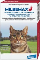 Elanco Milbemax Wormtabletten Grote Kat - Anti wormenmiddel - 2 tab 2-8kg