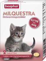 Beaphar Milquestra Kleine kat/kitten - 0,5 tot 4 Kg - 2 tabletten