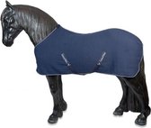 Lex & max paardendeken diamond wafel/badstofdeken  185cm donkerblauw