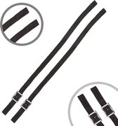 Stijgbeugelriemen - enkelvoudig - webbers - zwart - 70 cm